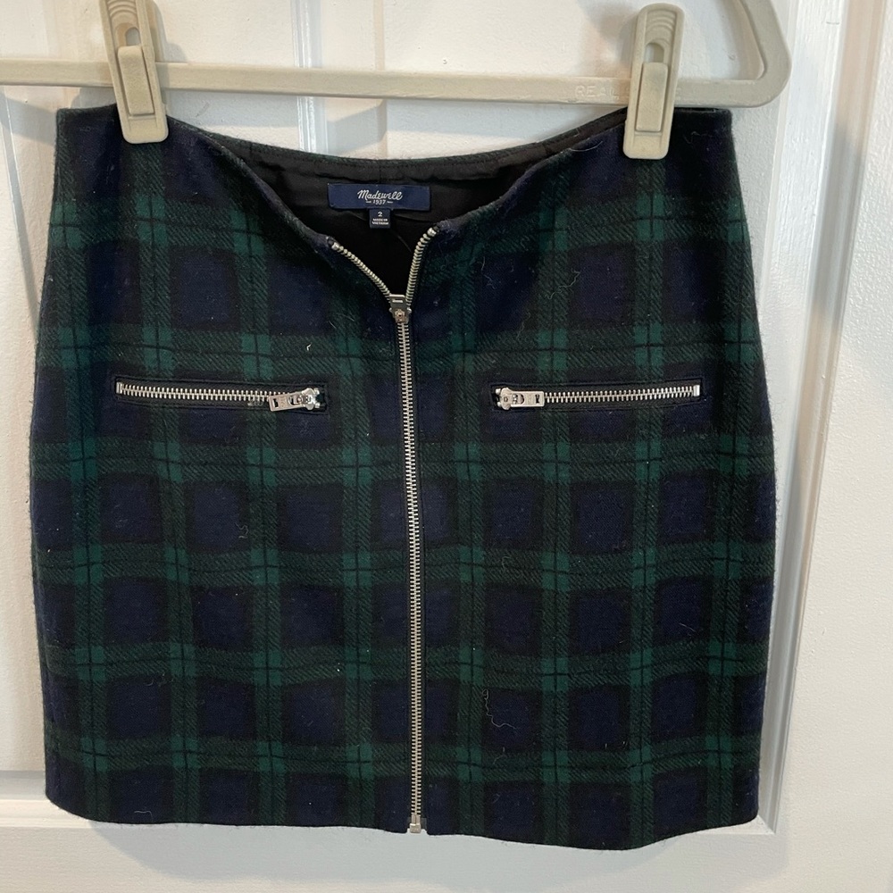 Madewell plaid skirt
